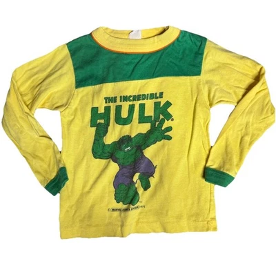 Camisa vintage Hulk niños Marvel 1975 5/6 años 70/80  Foto 1 de 4