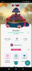 Pokémon Go | Non Shiny Snorlax Gigantamax | 20k Stardust - Picture 1 of 1