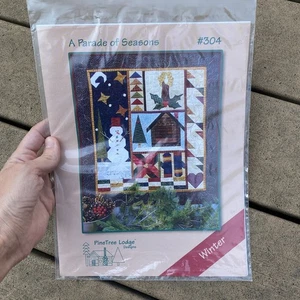 Quilt Pattern Pine Tree Lodge, Parade of Seasons WINTER 304 - Pieced & Applique - Picture 1 of 2