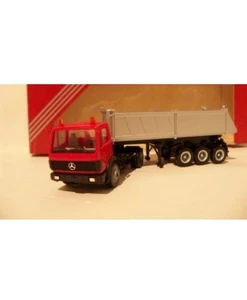 Herpa 140591 MB SK 88 Kippmulde Sattelzug rot silb Kipper Mercedes-Benz 1:87 H0 - Bild 1 von 1
