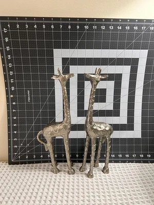 Cast Aluminum Giraffe Sculpture Shelf Or Table Top Statue 13 1/2... - Image 1 of 4