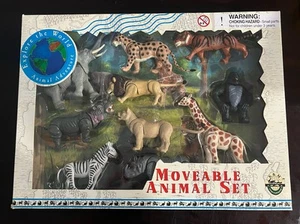 K&M International Conjunto de Animales Movibles Explora el Mundo 10 Piezas Nuevo - Imagen 1 de 2