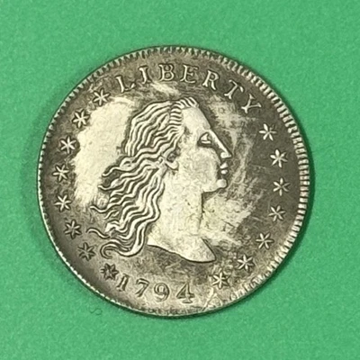 Monedas de $1 dólar pelo suelto 1794 ¡Estado US-G!! Foto 1 de 2