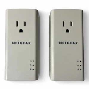 2 x NETGEAR Powerline 1200+ Extra Outlet PLP1200S Ethernet Extender TESTED - Picture 1 of 7