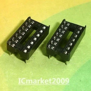 100 Stück 14 Pin 14PIN DIP14 IC Buchsen Adapter Lötzinn Typ Neu - Bild 1 von 1