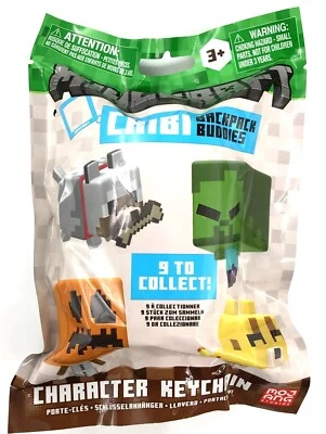 PALADONE Minecraft Chibi Backpack Buddies x1 Mystery Blind Bag Click Keychain - Image 1 of 4
