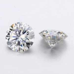 White GH Color VVS Round Moissanite Stone With Certificate GRA By Excellent Cut - Picture 1 of 9