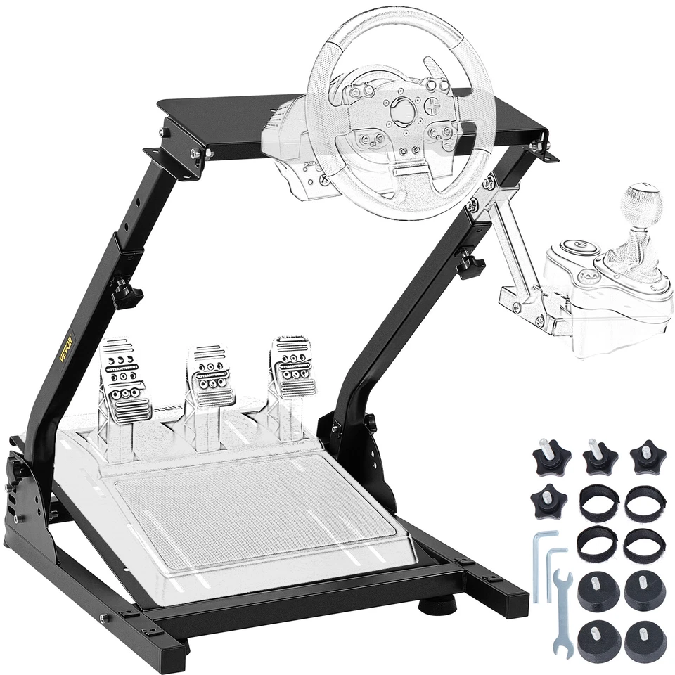 VEVOR Volante Soporte Logitech 58-77 cm Soporte de Volante Plegable G25 G27 G29