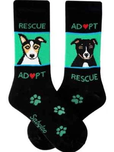 Calcetines para mujer Rescue Adopt talla 9-11 Sabyloo novedad patas de perro moda nuevos - Imagen 1 de 1