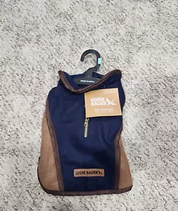 Eddie Bauer Pet Apparel - Brown and Navy Jacket for Small Dogs 12 - 20 lbs - Picture 1 of 2