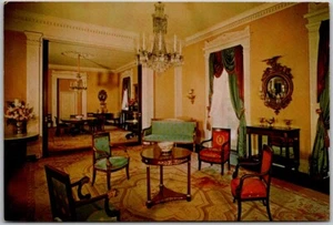 Postkarte Vintage Chrome Bartow-Pell Mansion Museum Interieur New York N.Y. - Bild 1 von 3