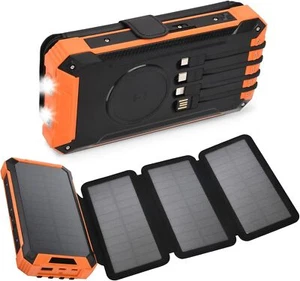 Solar Powerbank 32000mAh Tragbar Externer Batterie Ladegerät für Alle Handys DE - Bild 1 von 9