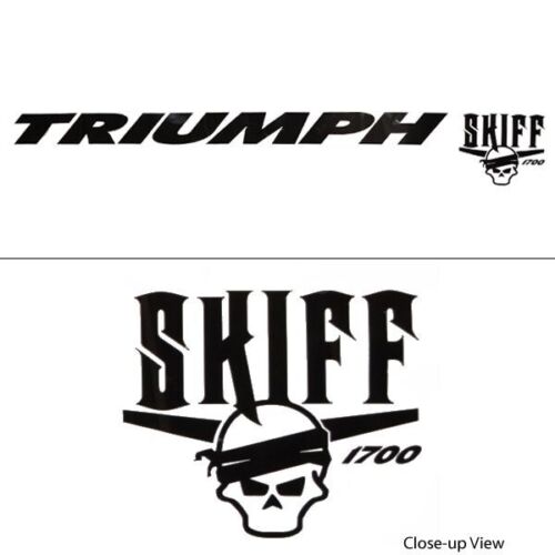 Triumph Skiff 1700 Svart 56 Inch Vinyl Båt Klistremerker Sticker