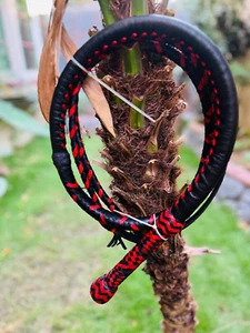 Goat Hide Leather Double Belly Bull Whip 08 feet 16 Plait Handmade Bullwhip - Picture 1 of 5