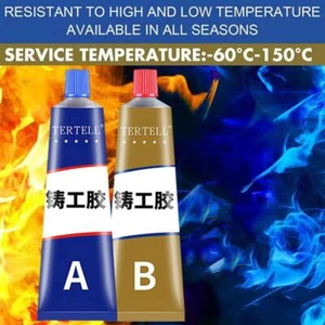 Industrial Metal Repair Paste Glue Heat ResistanceCold Weld Adhesive A&B Gel US - Picture 1 of 16
