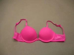 32B XHILARATION Womens Pink Lined Underwire Back Closure Adjustable Demi Bra 3E - Picture 1 of 8