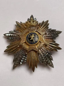 BELGIUM,KINGDOM,ORDER OF LEOPOLD II,BREAST STAR ,89mm.. - Picture 1 of 12
