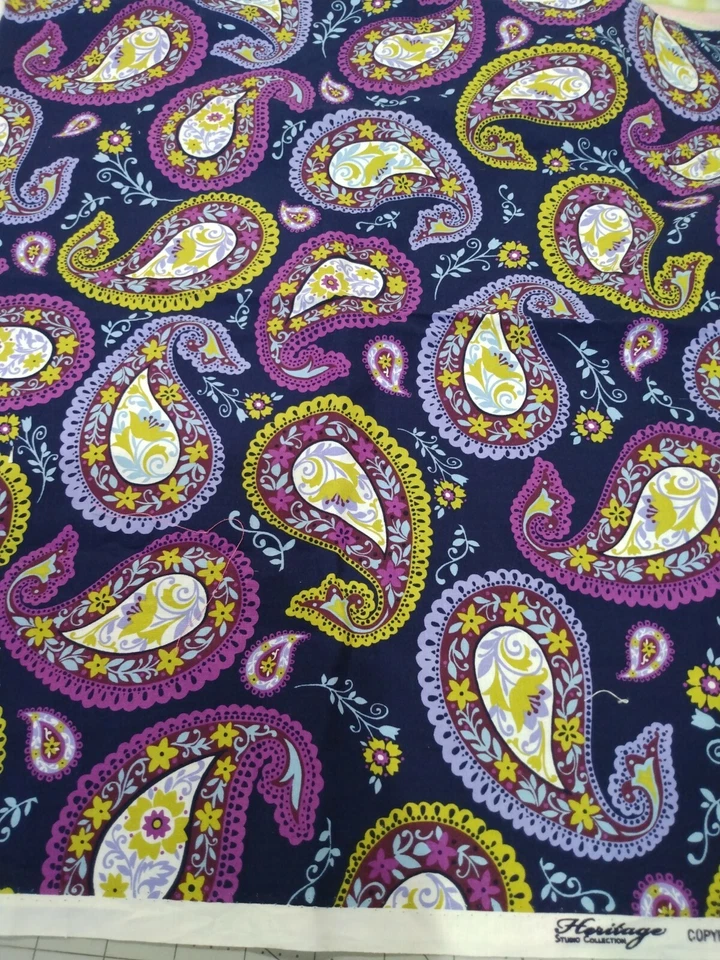 Фиолетовый пейсли ткани наследия студии коллекции шитья квилтинг одежды ремесла  - Изображение 1 из 1