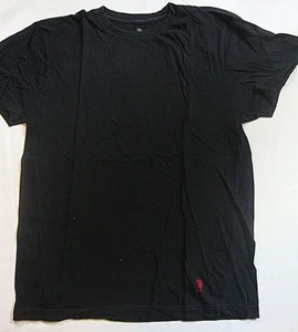 NUEVA U.S Polo ASSN Para Hombres Negra Sólida Cuello Redondo Camiseta Talla M Mediana Manga Corta - Imagen 1 de 4