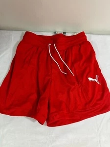 PUMA Men’s Foundation Athletic Shorts Size S Red 539945 04 NEW - Picture 1 of 4