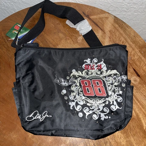 Dale Earnhardt Junior #88 Black Small Purse Handbag Lunchbag Embroidered NEW Cover