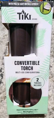 TIKI Brand Metal Torch Copper Bronze Steel Garden Patio Backyard Torch 65-In New - Image 1 of 4