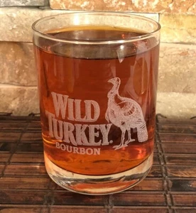 WILD TURKEY BOURBON Collectible Whiskey Glass 8 Oz - Picture 1 of 1