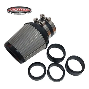 Filtro Aria Aspirazione Diretta Doppio Cono Silicone Adattatori 60-65-70-76-90 - Foto 1 di 7