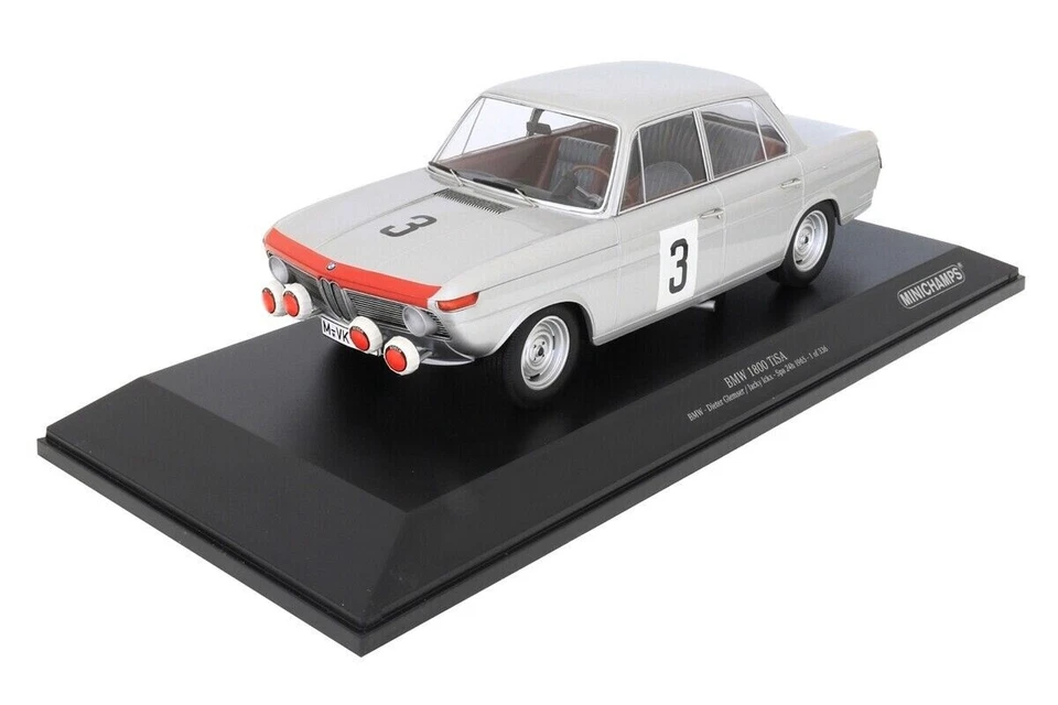 BMW 1800 TISA #3 SPA 24H 1965 GLEMSER ICKX MINICHAMPS 155652903 1 18 24 ORE