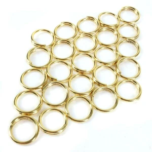 ANELLI PALO TENDA 25x ottone placcato split 19mm piccoli mini anelli da appendere in metallo - Foto 1 di 4
