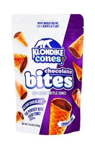 🟢 Nuovi coni ufficiali Klondike bocconcini di cioccolato waffle coni belgi 4,23 oz - Foto 1 di 2