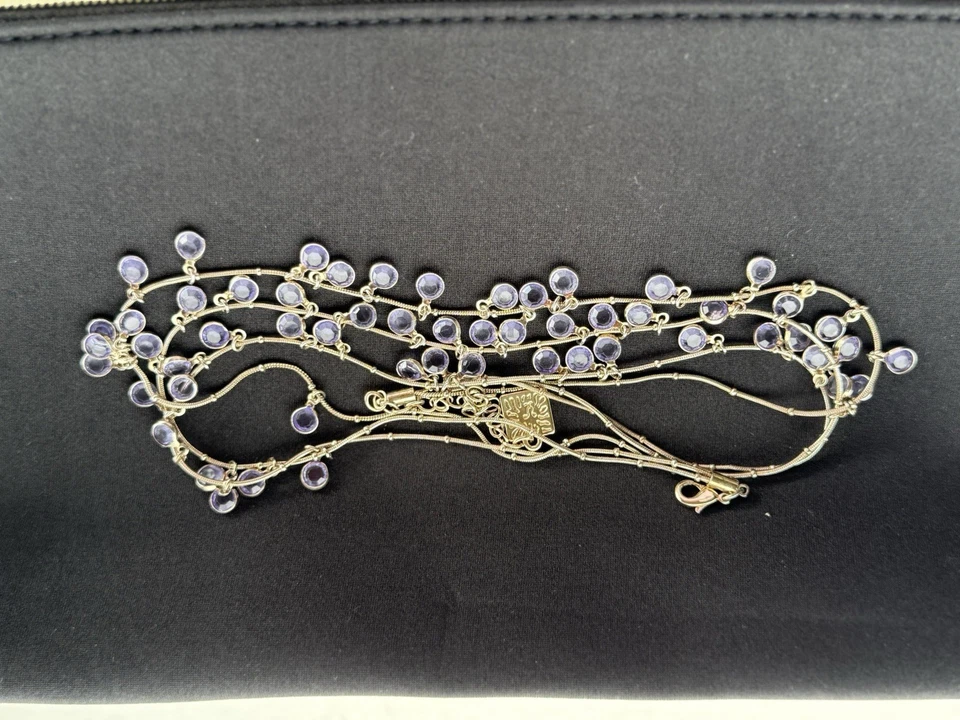 Collar Anne Klein Multi-Hebra con Gotas de Lavanda y Cadena Tono Dorado Foto 1 de 4