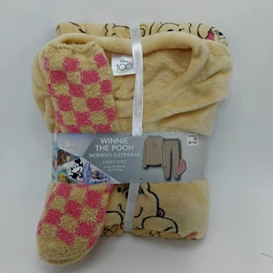 Disney Winnie The Pooh Sleepwear Womens 3pc Set Size M (8-10) Pooh Bear Pattern - Picture 1 of 7