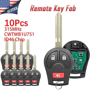 10X Replacement for Nissan 2008-2016 Rogue S SL Keyless Entry Remote Key Fob 3B - Picture 1 of 7