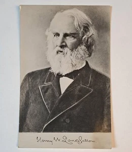 Henry Wadsworth Longfellow Antique Real Photo Postcard RPPC Eastern Illustrating - Picture 1 of 3