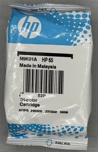 N9K01A HP 65 Tri-color Ink Cartridge - Brand New Sealed - Picture 1 of 1