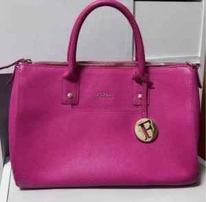 Furla Women Bag Handbag Shocking Pink Large Capacity Color Limited Edition VHTF - Picture 1 of 10
