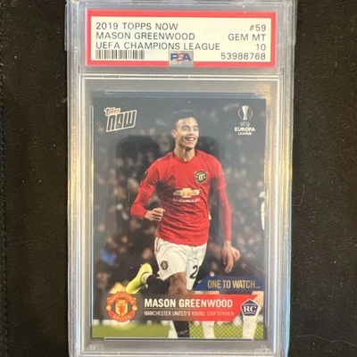Topps Now Mason Greenwood RC #59 2019 UEFA Champions League RC PSA 10 Foto 1 de 2