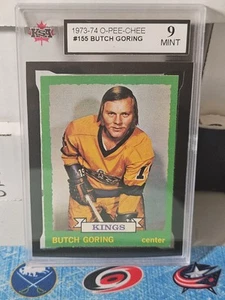 73-74 O-Pee-Chee Butch Goring KSA 9 🚨🚨🚨 Los Angeles Kings  - Picture 1 of 2