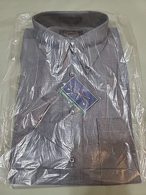 Oxford manga corta The Arrow Company gris sin arrugas abotonada manga corta nuevo con etiquetas: 16,5 Foto 1 de 4