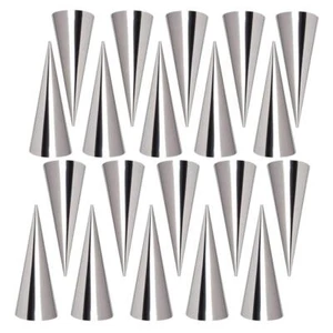 Non-stick Cream Horn Molds Stainless Steel 5 inch Large Size Cannoli Tubes Ki... - Picture 1 of 9