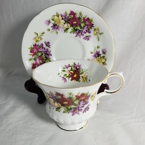 Paragon Teacup and Saucer Set Flower "H" Series - Picture 1 of 10