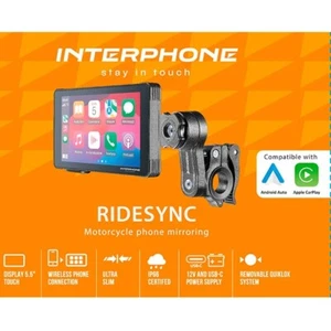 INTERPHONE RIDESYNC Apple Car Play Android Teléfono Inalámbrico Conexión Espejada - Imagen 1 de 5