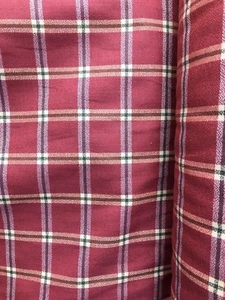 GEBRANNTER ROTER MEHRFARBIGER KARIERTER POLYESTERKREPPSTOFF (60 Zoll) Meterware - Bild 1 von 5