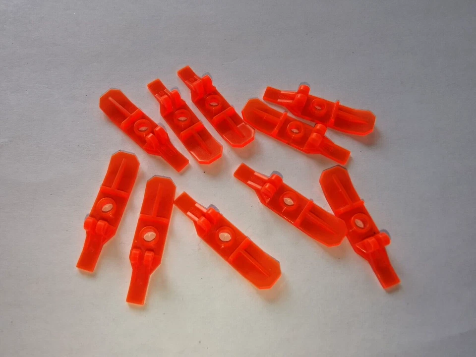 LEGO® Figuren Zubehör Ski Skier Schneeschuh in transparent orange 10 Stück #6120 - Bild 1 von 1