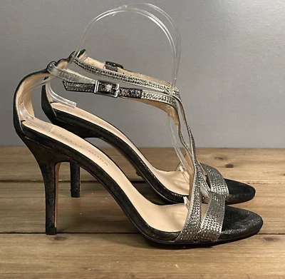 Pelle Moda Women's Karisa Pumps Heels Size 8 Black Metallic Sparkle Rhinestones - Image 1 of 4