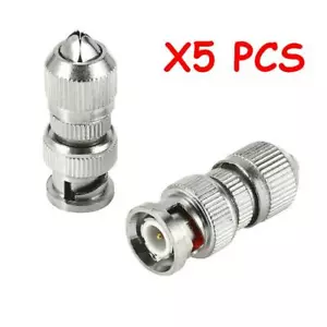x5 BNC Screw/Twist on Connector Adapter Plug For Coaxial RG6 & RG59 CCTV Camera - Picture 1 of 4
