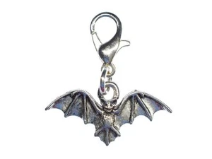 Fledermaus Charm Anhänger Miniblings Bettelanhänger Vampir Halloween versilbert - Bild 1 von 3