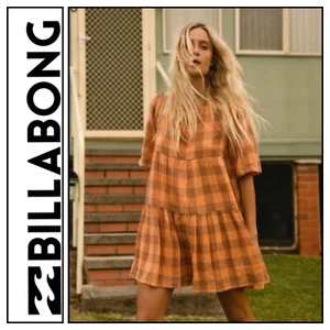 BNWT BILLABONG VALENTINE CHECK DRESS SIZE SMALL/8 RRP $99.99 - Picture 1 of 6