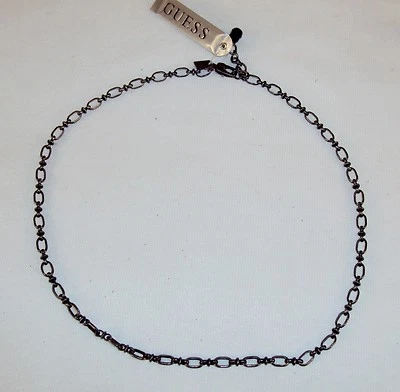 Collar ~ Cadena de Metal Marca GUESS con Eslabones Estilo Figaro ~ NUEVO 5410140 Foto 1 de 4
